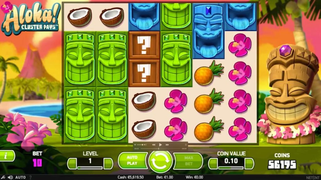 Aloha! Cluster Pays Slot Review gameplay